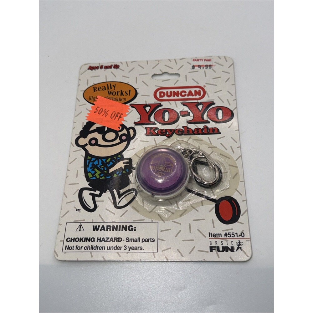 NIP DUNCAN Imperial Yo-Yo Keychain Purple Mini Vintage 1998 Basic Fun NIP